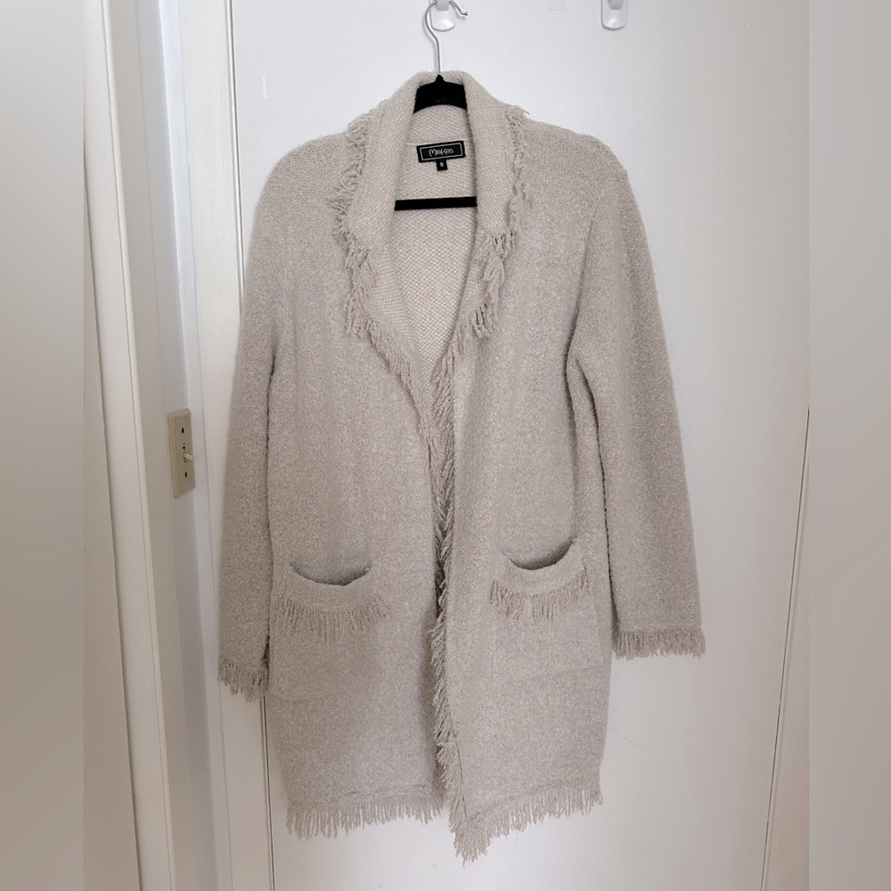 Ninjas Cream Fringed Women's Sweater